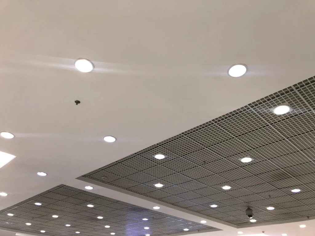 Commercial lighting installation